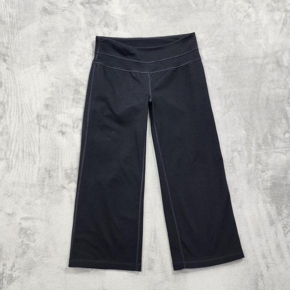 Zella Pants - Zella Pants Womens 0 Black Crop Capri Straight Leg Pull On Yoga‎ Gym Workout